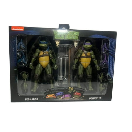 NECA TMNT Teenage Mutant Ninja Turtles LEONARDO & DONATELLO Action Figure 2 Pack