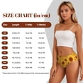 thumbnail image 3 of Fotbe Vintage Leopard Print Sunflower Calzones Estampados para Mujer – Ropa Interior de Algodón, Cómoda, Suave y Elástica-3X-Large, 3 of 4