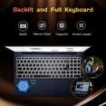 thumbnail image 3 of 15.6" FHD Laptop 16GB RAM 256GB SSD Intel Pentium N100 Quad-Core (Up to 3.4GHz) with Backlit Keyboard Fingerprint WiFi 6 BT5.2 Windows 11 Blue, 3 of 7