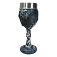 thumbnail image 5 of Vampire Flying Bat Blue With Silver Knotwork Scroll Patterns Wine Goblet Chalice, 5 of 8