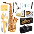 thumbnail image 1 of Rhythm Eb Alto Saxophone With Carrying Sax Case,Full set Cleaning and Care kit,Sax Foldable Stand,box of reeds,Mouthpiece and Straps, 1 of 1