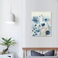 thumbnail image 4 of ARISTURING  Abstract Flower Painting Wall Art: Modern Blue Floral Transparent Watercolor Artwork Print on canvas for Bathroom Decor, 4 of 5
