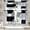 Abstract Geometric Sky Blue, variant on Black White Gray Kitchen Window Curtains Valance and Tier Set 36 Inch, Dark Grey Modern Geometric Rod Pocket Short Tier Curtain for Bathroom, Small Cafe Drapes for Kitchen Decor