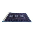 thumbnail image 2 of Ahgly Company Machine Washable Indoor Rectangle Persian Blue Traditional Area Rugs, 6' x 9', 2 of 4