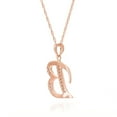 thumbnail image 3 of Galaxy Gold 14k 22" Rose Gold Necklace with Natural Diamonds Initial "B" Pendant, 3 of 6