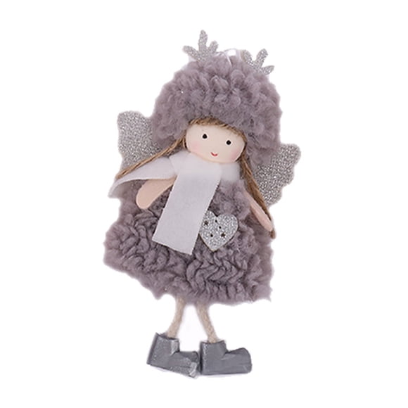 Injueey Colgantes de Navidad muñeco de peluche decoraciones para árboles de Navidad gris