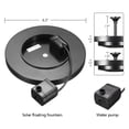 thumbnail image 5 of Solar Powered Bird Bath Fountain Pump, Outdoor Water Fountains For Pool, Garden, Aquarium (black), 5 of 9