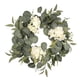 thumbnail image 1 of Corona de hortensias artificiales de eucalipto, Compatible con puerta delantera, pared, ventana, decoración del hogar de granja, 1 of 5