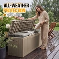thumbnail image 4 of Homall 100 Gallon Outdoor Box Deck Plastic Resin Storage Box, Brown, 4 of 8