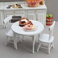 thumbnail image 3 of Juego de comedor Dollhouse Mi mesa redonda blanca a escala 1:12 con 2 sillas, 3 of 3
