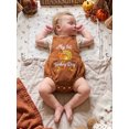 thumbnail image 5 of Baby Boy Girl Thanksgiving Outfit Turkey Sleeveless Overalls Romper Corduroy Bodysuit, 5 of 9