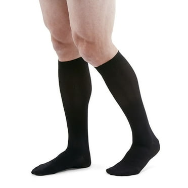 mediven for men classic 30-40 mmHg Calf High Closed Toe Compression Stockings, Black, VII (Extra Wide)-Tall