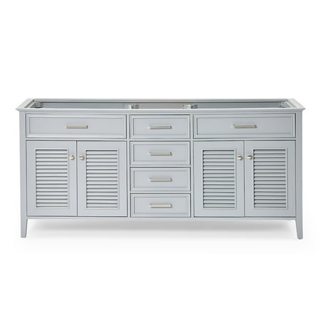 Ariel D073d-Bc Kensington 72" Double Free Standing Vanity Cabinet Only - Grey
