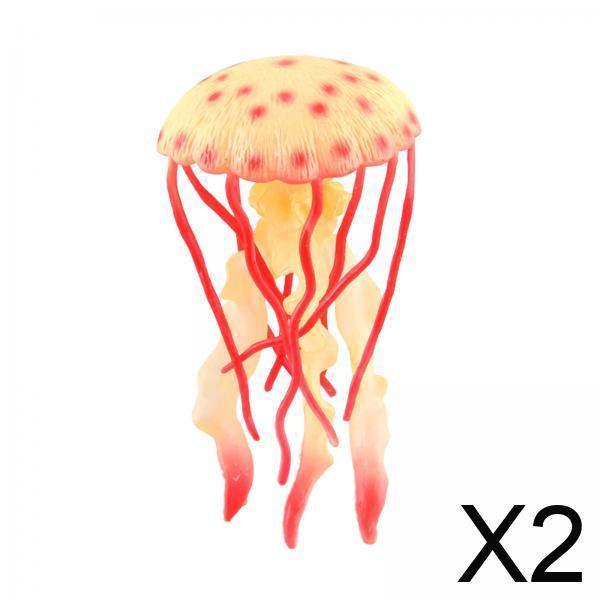 2xJellyfish Modelo Creatures Modelo Criatura Aprendizaje Juguete Niños Amarillo