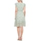 thumbnail image 3 of Vestido Casual de Mujer Inspire Chic con Mangas de Volante Florales, Cuello en V, Fruncido y Volantes, Verde Claro, Talla M, 3 of 6