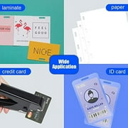 Badge Hole Punch, Upgraded All-Metal Construction Oval Hole Punch, Heavy-Duty Hole Punch for PVC ID Card DIY Crafts Paper Luggage Tag Name Tag Badge Holder(Elliptical Aperture:0.6 x 0.16 inch)