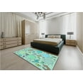 thumbnail image 4 of Ahgly Company Indoor Round Patterned Mint Green Area Rugs, 3' Round, 4 of 6