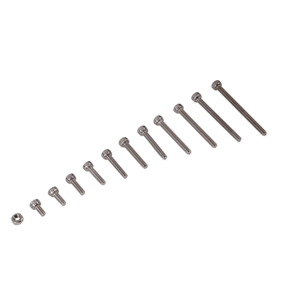 Gegong Nuts,Screws,440pcs M3 Stainless Steel Hex Head Socket Screws And Nuts Assortment 2 Hex Keys