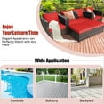thumbnail image 4 of Costway 5PCS Patio Rattan Furniture Set Loveseat Sofa Ottoman Cushioned Red, 4 of 9