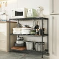 thumbnail image 2 of 3- Shelf Metal Shelving Unit Adjustable Storage Shelves Heavy Duty Garage Shelving Steel Wire Shelving for Laundry Bathroom Kitchen Pantry Closet Garage Black, 35.6Wx14Dx36H, 2 of 8