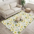 thumbnail image 4 of Washable Area Rugs 3x5 FT Summer Lemon Rugs for Living Room Non-Slip Soft Low-Profile Rectangle Pastoral Leaves Fruits Country Plants Orange Large Rug Carpet for Bedroom Dining Room Home Decor, 4 of 8
