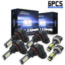 9005 H11 Led Headlight Kit Bulbs Bright White High Low Beam Combo 4x ...