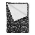 thumbnail image 2 of Alien Soft Flannel Fleece Throw Blanket, Funny Monster Mutant Science in a Spooky Theme of Microorganisms Print, Cozy Plush for Indoor and Outdoor Use, 50" x 60", Grey and Charcoal Grey, by Ambesonne, 2 of 5