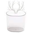 thumbnail image 1 of Soporte para bastoncillos de algodón con tapa Dispensador transparente Caja de almacenamiento Contenedor para palillo de dientes Blanco Yuyangstore  Titular de hisopos de algodón, 1 of 7