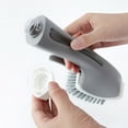 thumbnail image 2 of Non-Scratch Dish Brush With Soap Dispenser, Scrub Brush For Washing Dishes & Kitchen Sink With No Leakage, Easy Pressing And Free Control Of Soap Output,Gray, 2 of 4