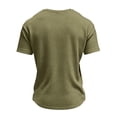 thumbnail image 5 of Soccer Cup 2026 Jersey for Men, Crew Neck Short Sleeve Deutschland Kicker Graphic Tee with Waffle Knit - Breathable Athletic Top Army Green L, 5 of 6
