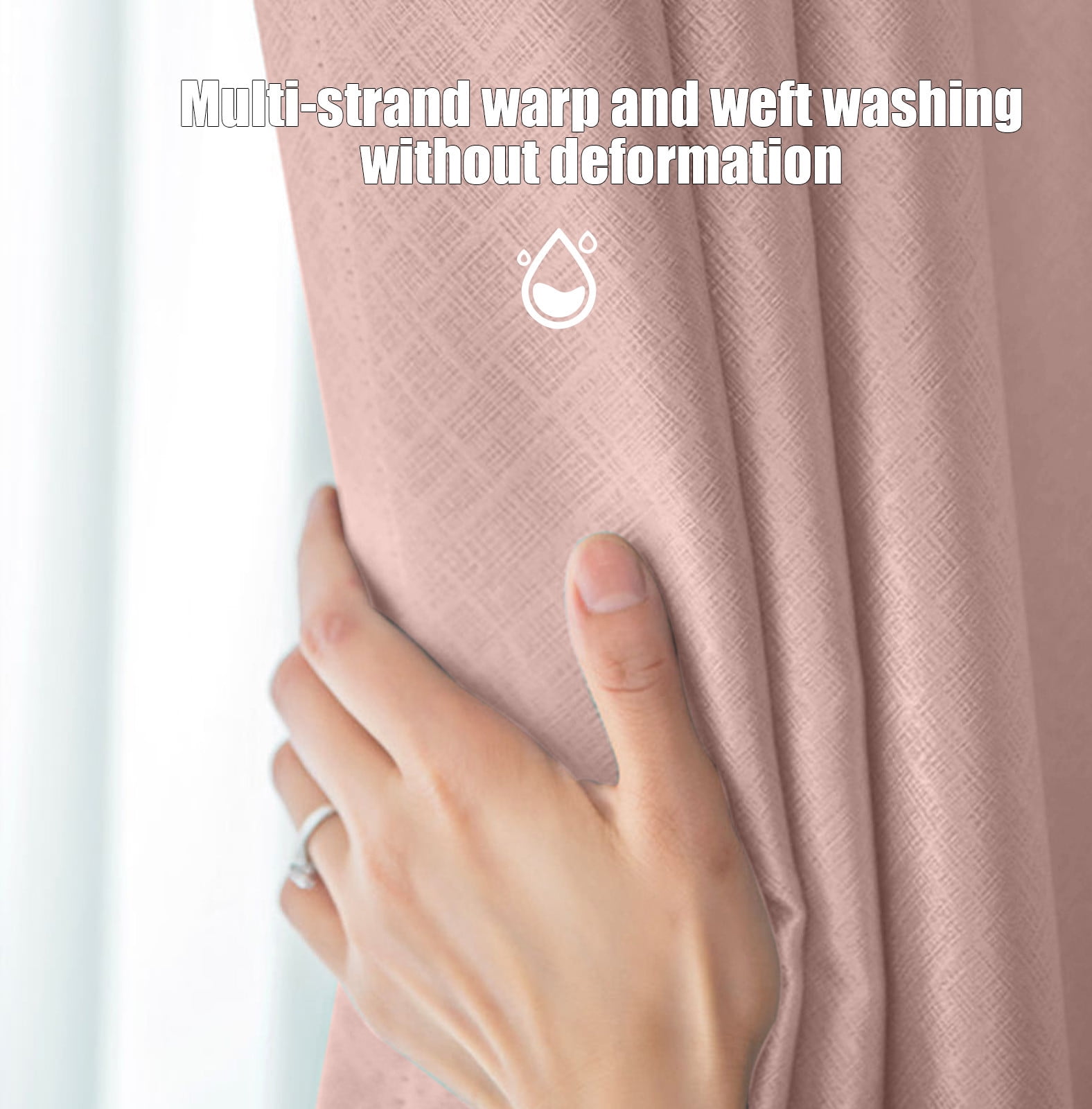 Amvlyk 100 Percent Light Blocking Noise Reducing No Drilling Self-Adhesive Window Curtain Shades For Bedroom - Protection Heat Insulation Soundproofing