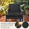 thumbnail image 3 of Outdoor Chair Cushions Set of 4, Waterproof & Fade Resistant Seat Cushion for Patio Furniture - 18.5 x 16 x 2 Inch Chair Pads with Ties and Hidden Zipper, Black, 3 of 9