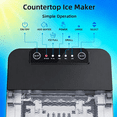 thumbnail image 5 of Moifoi Countertop Ice Maker Machine, 8 Ice Cubes in 6 mins, 27lb/Day Ice with 2 Sizes- Portable Mini, Energy Saving & Basket/Scoop for Home, 5 of 9