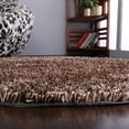 thumbnail image 6 of Rugsotic Carpets Hand Tufted Shag Polyester Eco-Friendly Area Rugs - 10'x10', Round, Beige Brown, Plain Solid Design, High Pile Handmade Anti Skid Rugs for Living Room, Bed Room K00105, 6 of 7