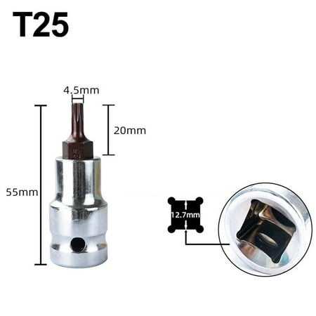 

55Mm Hex T-Shaped Screwdriver Socket Bit 1/2 Electric Wrench Socket Set