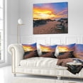thumbnail image 2 of Designart Khao Lak Beach View at Sunset - Modern Seashore Throw Pillow - 18x18, 2 of 4
