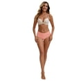 thumbnail image 5 of Unique Bargains Women's Mid-Waisted Elastic Waistband Full Coverage Briefs XL Light Red, 5 of 6