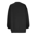thumbnail image 6 of Besolor Women's Oversized Pullover Sweatshirt Casual Round Neck Long Sleeve Side Slit Fall Winter Tops Blouse, 6 of 6