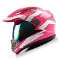 thumbnail image 1 of 1Storm Dual Sport Helmet Motorcycle Full Face Motocross Off Road Bike HGXP14A Racing Pink White, 1 of 7