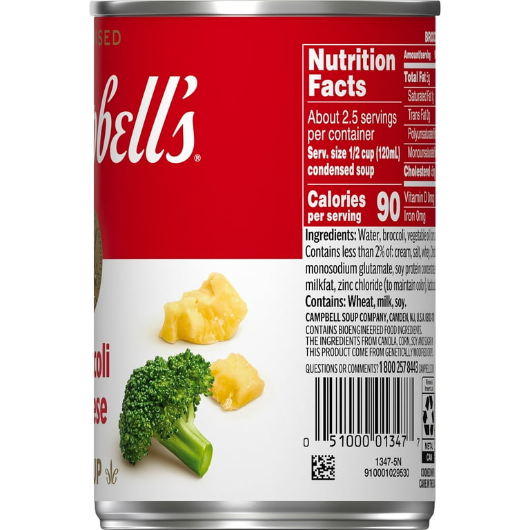 Campbell s Condensed Broccoli Cheese Soup 10.5 oz Can Walmart
