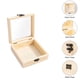 thumbnail image 5 of 2 cajas pequeñas de madera con tapa, caja de regalo de madera sin terminar de 4,7'' x 4,7'' x 2'' con tapa de vidrio, caja pequeña para regalo y decoración del hogar, 5 of 5