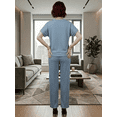 thumbnail image 3 of Conjunto 2 Piezas Casual Chic para Mujer Unitalla, Blusa de Manga Corta y Pantalón Cómodo, Estilo Elegante y Sofisticado para Mujer, 3 of 5