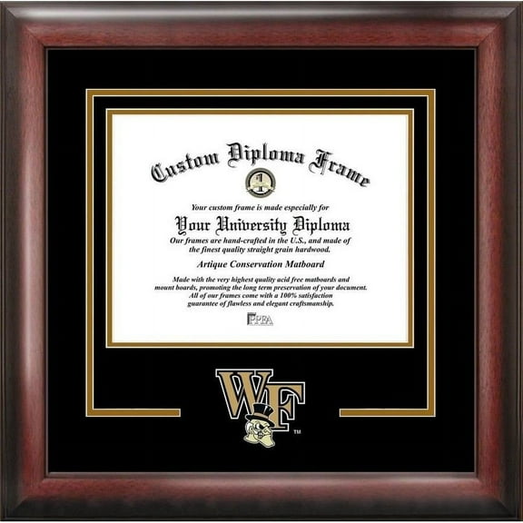 Campus Images NCAA Wake Forest Demon Deacons Spirit Diploma Frame 11 x 14 Inches Mahogany