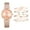Rose Gold, variant on Daolelai Alloy Round Quartz Women's Watch Bracelet Set