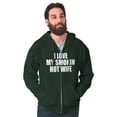 thumbnail image 3 of Love My Smokin Hot Wife Funny Spouse Zip Hoodie Sweatshirt Men Brisco Brands 5X, 3 of 6