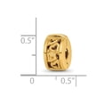 thumbnail image 2 of 925 Sterling Silver Polished Gold Plated Reflections Hinged Love Hearts Clip Bead Charm 10.91x5.45mm Wide Pendant Neckla, 2 of 2