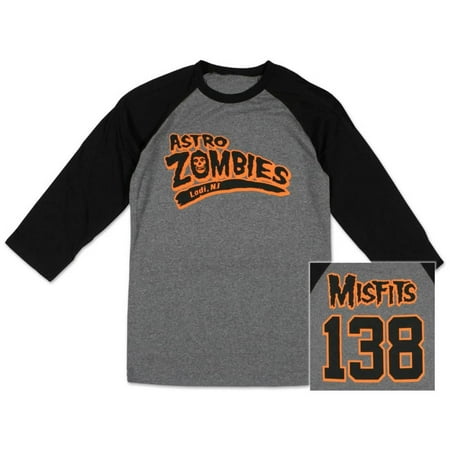 the misfits - astro zombies (front/back raglan) longsleeve shirt size m