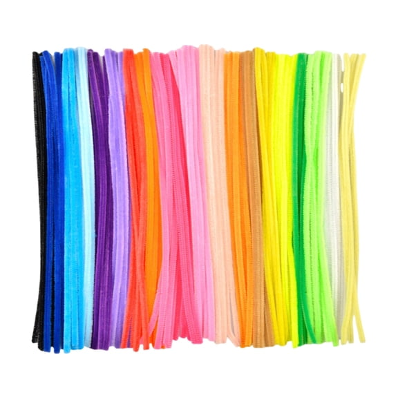 300/400/500Pieces Assorted Color Pipe Cleaners 30cmx6mm Soft Plush Stems for Art Craft Project and Home Decoration
