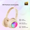 thumbnail image 5 of [Updated Bluetooth Headphones Over Ear, 65 Hours Playtime Wireless Headphones with Microphone,Foldable Lightweight Headset with Deep Bass,HiFi Stereo Sound for Travel Work Cellphone,White, 5 of 6