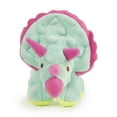 thumbnail image 3 of goDog Dinos Frills Plush Squeaker Chew Guard Dog Toy, Small, Teal, 3 of 11